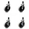Service Caster 5 Inch Thermoplastic Wheel 1-3/8 Inch Expanding Stem Caster Set with 2 Brakes SCC-EX05S510-TPRS-138-2-SLB-2 - alternate 3